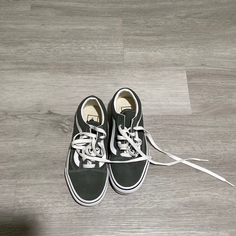 Old School Vans in Color Olive